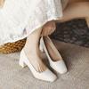 Zapatos Mary Jane 888 para Mujer, Principios de Primavera 2026, Punta Cuadrada Baja, Estilo Retro Versátil, Adecuados para Combinar con Cheongsams y Vestidos, Zapatos de Tacón Grueso de una Sola Pieza