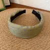 Faixa de Cabeça Larga com Bolinhas em Tecido Estilo Coreano Acessório de Cabelo Fashion Simples Toque de Luxo Leve Design de Chapéu de Cabeça Senso de Design Nicho