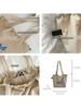 Estilo Coreano Nueva Bolsa Estampada con Letras Bolso de Hombro de Nylon de Gran Capacidad para Mujer Casual Versátil Portátil con Cordón Ajustable