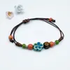 Pulseira de Cerâmica com Contas para Mulheres de Jingdezhen, Pulseira de Estilo Nicho de Alto Padrão, Pulseira Trançada Atacado, Lembrança de Viagem