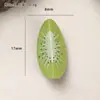 Accesorios de resina DIY de dibujos animados, 5 tipos de clips para el pelo de pegamento de crema de frutas cortados por la mitad, hebillas para zapatos, llaveros, colgantes, accesorios