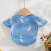 Baberos para Bebé, Batas de Comida para Bebé, Baberos Impermeables para Niños de Todas las Estaciones con Bolsillos para Alimentos Complementarios de Arroz, Baberos a Prueba de Aceite y Suciedad para Primavera y Otoño, Estéreo