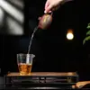 Juego de Té Tetera de Arcilla Púrpura Yixing al por Mayor Regalo, Tetera de Arcilla Púrpura para el Hogar Estilo Chino, Tetera de Arcilla Púrpura Mineral Original Semimanual Oro y Jade