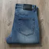 Jeans para Hombre de Pierna Recta Sueltos Gruesos de Otoño e Invierno Azul Claro Deslavado Lavado Suaves Cómodos Ligeramente Elásticos Casuales Pantalones Largos