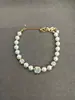 ¡Letra Antigua de Diamantes con Perlas! Pulsera de Perlas de Circonia Chapada en Oro Real de 18k Pulsera Estilo Pequeño Chanel Francés Joyería de Lujo Ligero Venta al por Mayor