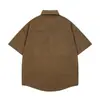 Camisa de Manga Corta con Corbata Estilo Universitario para Niños, Ambiente Casual Holgado, Moda Urbana, Camisa de Cuello, Diseño de Verano