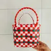 Nuevos Bolsos DIY, Bolsos para Niños, Bolsos de Mujer de Souvenir, Cestas de Verduras, Bolsos Tejidos, Bolsos a Cuadros