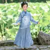 Traje Antiguo Hanfu Estilo Chino para Niños Nuevo Estilo Chino Ropa para Actuaciones Escénicas Estudiantes de Primaria Festival de Medio Otoño Día Nacional Coro Traje Tang Actuación