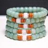 Pulsera Wholesale Fresca de Raíz de Bodhi Verde Claro con Separadores de Oliva y Cuentas de Calabaza con Pulsera Elegante