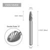 Lima rotatoria de carburo FX1625M06-45-C para carpintería, grabado, cabeza de rectificado de aleación, doble ranura, no estándar