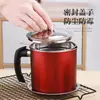 Acero inoxidable 304 Olla para filtro de aceite Cocina Hogar Separador de aceite Taza de almacenamiento de aceite Botella de almacenamiento de aceite Filtro de residuos Artefacto Olla para verter aceite
