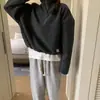 Roupas femininas de alta qualidade de Dongdaemun, Coreia do Sul: Jaqueta de fleece com zíper e gola alta meia-manga estilo coreano outono/inverno para mulheres
