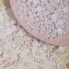 Perla de imitación ABS con agujero recto, sin agujero, color beige, blanco puro, para bricolaje, decoración de uñas, joyería de perlas, accesorios de ropa