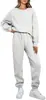 Amazon Conjunto de Suéter Pulóver de Cuello Redondo de Color Sólido para Otoño e Invierno con Pantalones Largos y Sudadera de Manga Larga en Stock, Moda Casual de Alta Gama