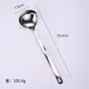 Directo de Fábrica Espesado Acero Inoxidable Olla Caliente Cuchara Cáscara Forma de Corazón Cuchara para Sopa Doméstica Mango Ligero Colador Mango Largo Cuchara para Sopa Doméstica