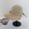 Nuevo Estilo Primavera y Verano Sombrero de Sol de Ala Ancha para Mujer con Malla y Adorno de Encaje, Sombrero Versátil Casual a la Moda Que Hace que la Cara Se Vea Más Pequeña