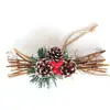 Decoraciones Navideñas Fruta Roja Piña Cuerda de Cáñamo Material de Ratán Accesorios Hechos a Mano DIY Decoración de Caja de Regalo Festiva