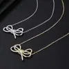 Collar Transfronterizo Nuevo de Moissanita para Mujer, Diseño de Nicho, Collar de Plata de Ley S925 con Doble Lazo, Temperamento Fresco y Dulce