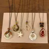 Polvo de Caramelo~Nuevo Collar Colgante de Estrella China de Cinco Puntas para Mujer 2026 Nuevo Estilo Estilo Festivo Accesorios de Nicho Únicos