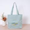 Bolsa de lona con logotipo impreso personalizado, bolsa de lona para estudiantes, bolsa de lona portátil de un solo hombro, bolsa de lona publicitaria