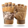 Guantes Tácticos de Medio Dedo para Otoño e Invierno, Versión Fan Militar de Protección Solar para Hombres y Mujeres, Guantes Antideslizantes para Deportes al Aire Libre, Fitness, Ciclismo y Montañismo