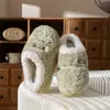 Pantuflas de Algodón Casuales para el Hogar Mujer 2026 Otoño/Invierno Nuevo Estilo Interior Más Terciopelo Cálido Ponerse y Quitarse Fácilmente Pantuflas de Algodón Suave para Hombre