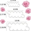 3PCs uma peça rosa flor molde de corte plástico flip bolo de açúcar molde de impressão de pele de açúcar moldagem ferramenta de cozimento
