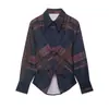 Venta al por mayor de Ropa para Mujer Transfronteriza 2026 Primavera Nuevo Conjunto de Camisa de Manga Larga a Cuadros y Falda Estilo Europeo y Americano
