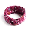 Diadema Bohemio Ins Versátil Elegante Nudo Cruzado Diadema Deportiva de Yoga Estampada Versión Ancha para Mujeres con Coronilla Alta