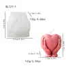 Vela em Forma de Coração 3D Gravada para o Dia dos Namorados Ornamento de Aromaterapia Molde Criativo de Gesso Rosa Molde de Silicone