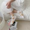 Calcetines Calcetines de Algodón para Mujer Primavera y Verano Delgados Tridimensionales de Dibujos Animados Conejo Oso Lindo Estilo Universitario Calcetines Cortos Calcetines de Lunares