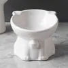 Cuencos Inclinados para Gatos al por Mayor, Cuencos de Agua Negros, Cuencos de Comida para Gatos, Suministros para Mascotas Simples y Lindos, Cuencos de Cerámica para Gatos