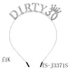 Accesorios para el cabello con elemento de letra de moda europea y americana, diadema para novia y dama de honor, pasador de strass, tocado para fiesta navideña, fiesta de cumpleaños