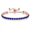 Pulseras de Cristal Europeas y Americanas, Pulseras de Zirconia Microincrustada de Lujo Accesible para Mujeres, Joyería de Mano Ajustable Simple, Pulseras de Moda al por Mayor