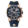Reloj Cronógrafo Deportivo Reward para Hombre Banda de Silicona Amigable con la Piel Luminoso Resistente al Agua Calendario Reloj de Pulsera de Cuarzo Rd83016M