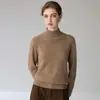 Nuevo suéter de cachemira grueso de otoño e invierno para mujer, cuello semi alto, tejido de ochos, corte holgado, adecuado como top de capa base