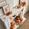 Suministro Especial para Banderín de Halloween Transfronterizo Castillo de Fieltro Murciélago de Caramelo Cuentas de Madera Festival de Fantasmas Decoración de Chimenea OEM Dropshipping