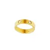 Anel de Cartão V-Gold Moda Anéis de Casal de Aço Titânio Anel de Cartão Sem Diamantes Três Diamantes Estilo Europeu e Americano Personalizado Venda Direta de Fábrica