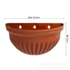 Vaso de Flor de Plástico Montado na Parede Estilo Criativo Simples Decoração de Varanda Externa Corredor Flor Artificial Parede de Flores Vaso de Planta Verde