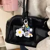 Llavero Colgante de Flor de Acrílico Creativo Lindo Estilo Ins para Bolsos de Niñas, Encanto Decorativo, Colgante Pequeño de Pareja