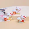 Gato de Cola Larga de Dibujos Animados de Cola 3D Accesorios Hechos a Mano para Bricolaje Pegamento de Crema Resina Materiales de Piezas Pequeñas Venta al por Mayor