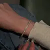 Pulsera Popular de Lujo Ligero y Gama Alta con Hebilla de Diamantes Completos de Xiaohongshu, Pulsera Exquisita, Sencilla y con Atmósfera, Envío Directo de una Pieza