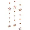 Guirlanda de Número Estrela Dourada Brilhante Rose Gold Multicolor 13 16 18 25 30 40 50 60
