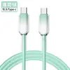 Cable Trenzado de Cristal de Hielo Tipo-C de Doble Extremo Cable de Datos Gradiente Adecuado para Apple/Huawei/Carga Rápida Cable de Datos Cable de Carga