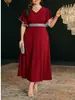 Vestido Feminino Plus Size Europeu e Americano para Comércio Exterior Elegante Amazon Aliexpress Listrado Decote V Patchwork de Lantejoulas em Estoque