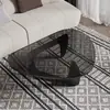 Mesa de centro madera maciza multifuncional mesa de té sala de estar mesa para el hogar estilo celebridad de internet ins mesa de centro minimalista de vidrio transparente celebridad de internet