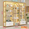 Armário expositor de cosméticos de prateleira, expositor, armário de produtos para salão de beleza e unhas de luxo leve, armário expositor, prateleira de armazenamento, multifuncional