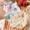 Novo laço japonês sexy de renda com bolinhas lingerie feminina de seda gelada cintura baixa entrepernas de algodão respirável calcinhas femininas