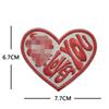 Todo lo que Necesitas Es Amor Corazón Bordado Tela Pegatina Forma de Corazón Bordado Estéreo Pegatina para Bolsa Exterior Sello de Velcro