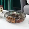 Solução Prática de Armazenamento Caixa de Armazenamento de Doces e Lanches, Luxo Leve Sala de Estar Multiuso Multi-Compartimentos Alça Caixa de Frutas, Bandeja de Frutas, Bandeja de Servir